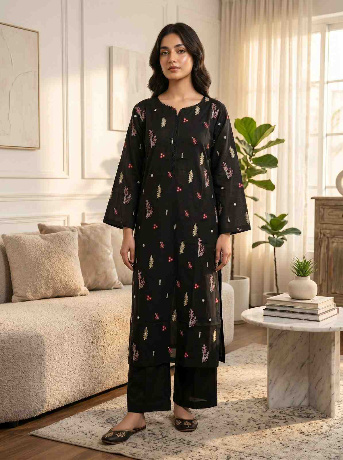 Embroidered Floral 2-Piece Lawn
