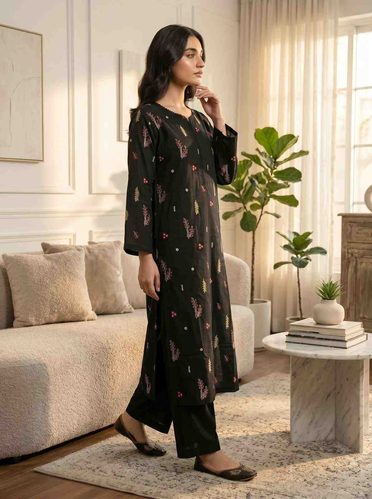 Embroidered Floral 2-Piece Lawn - Image 2