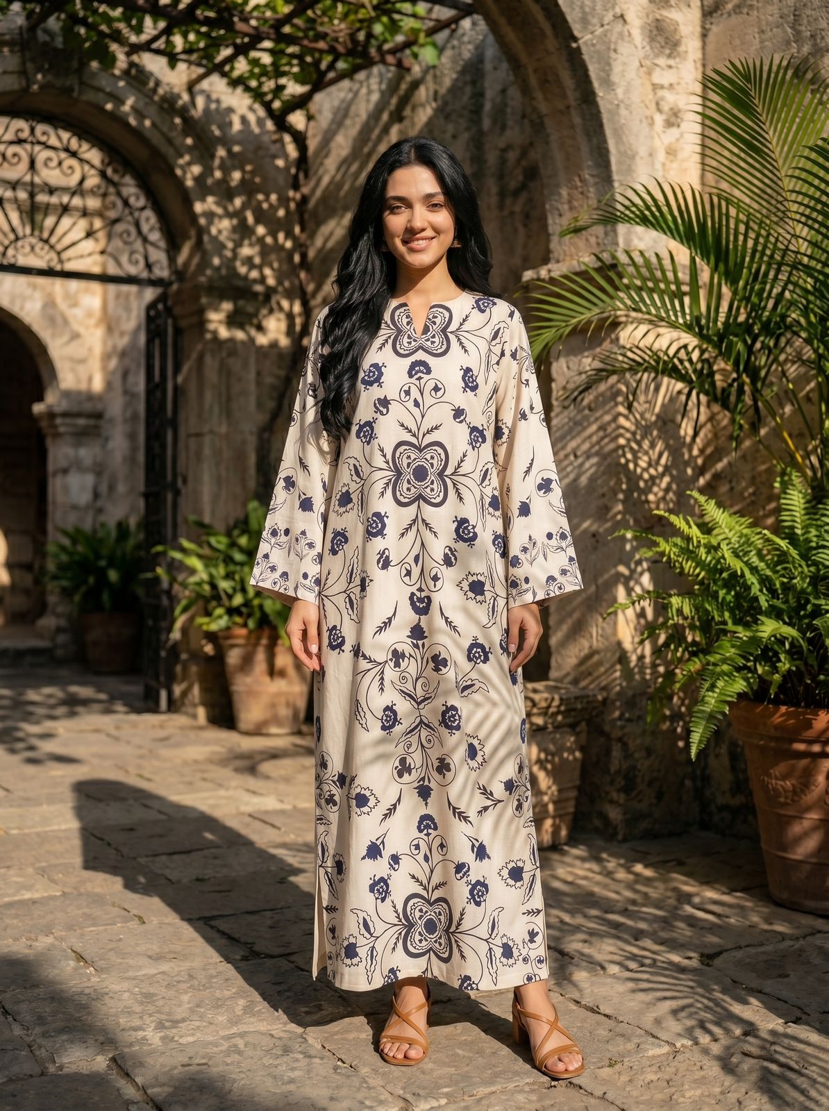 Bloom Printed Kaftan